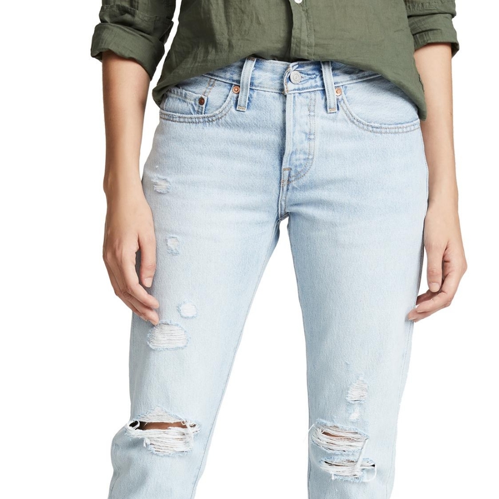 Levi's DIY 501 taper crop zip leg 25